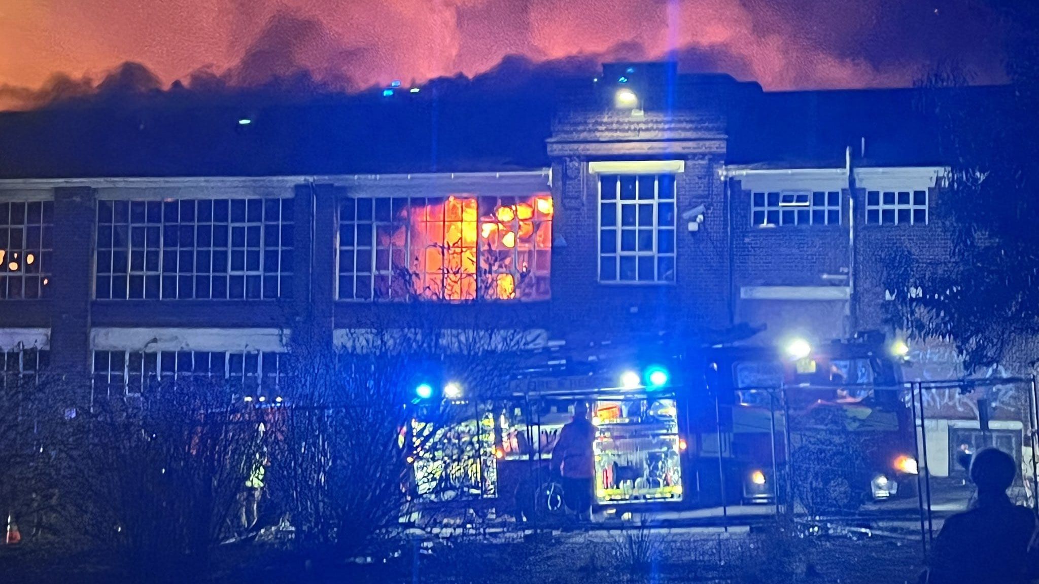 Police treating huge fire in derelict building in Norwich as arson